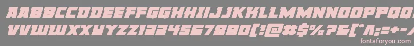 Libertylegionexpandital Font – Pink Fonts on Gray Background