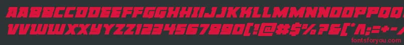 Libertylegionexpandital Font – Red Fonts on Black Background