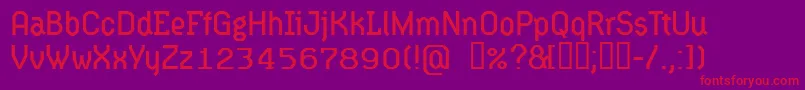 HydrophiliaLiquid-Schriftart – Rote Schriften auf violettem Hintergrund