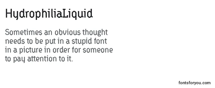 HydrophiliaLiquid Font