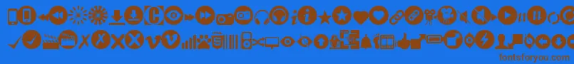 StmediaWebfont Font – Brown Fonts on Blue Background