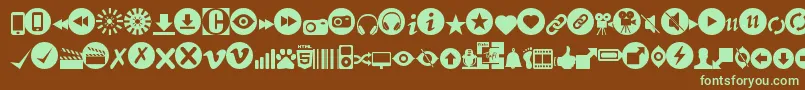 StmediaWebfont Font – Green Fonts on Brown Background