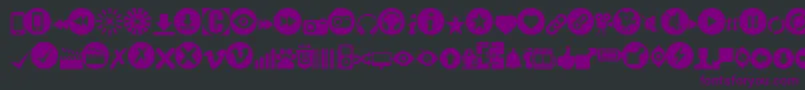 Шрифт StmediaWebfont – фиолетовые шрифты на чёрном фоне