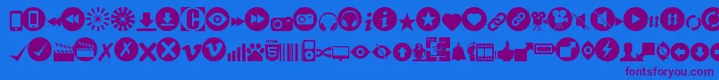 fuente StmediaWebfont – Fuentes Moradas Sobre Fondo Azul