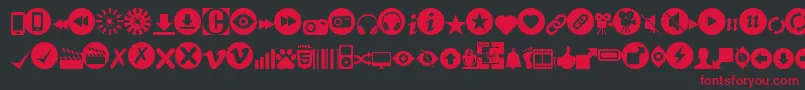 StmediaWebfont Font – Red Fonts on Black Background