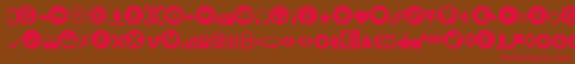 StmediaWebfont Font – Red Fonts on Brown Background