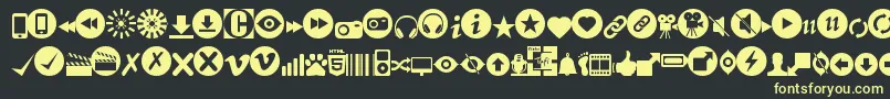 Шрифт StmediaWebfont – жёлтые шрифты на чёрном фоне