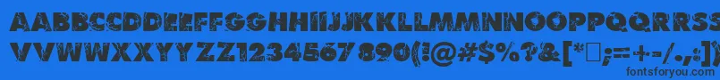 BenKrush Font – Black Fonts on Blue Background
