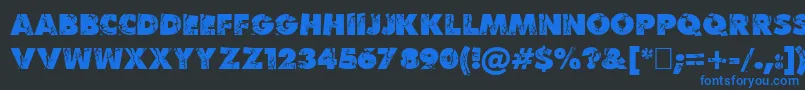 BenKrush Font – Blue Fonts on Black Background