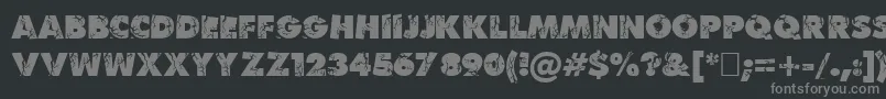 BenKrush Font – Gray Fonts on Black Background