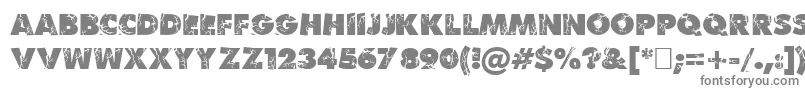 BenKrush-fontti – harmaat kirjasimet valkoisella taustalla