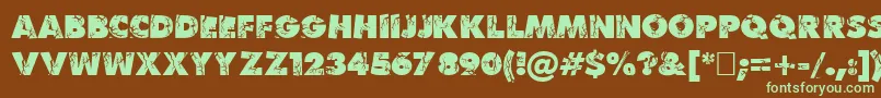 Шрифт BenKrush – зелёные шрифты на коричневом фоне