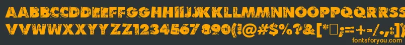 Шрифт BenKrush – оранжевые шрифты на чёрном фоне