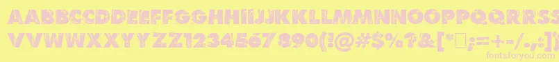 Czcionka BenKrush – różowe czcionki na żółtym tle