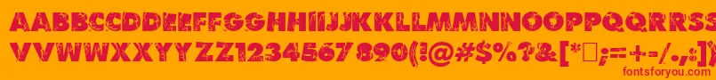 fuente BenKrush – Fuentes Rojas Sobre Fondo Naranja