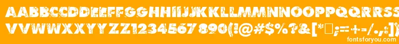 BenKrush-Schriftart – Weiße Schriften auf orangefarbenem Hintergrund