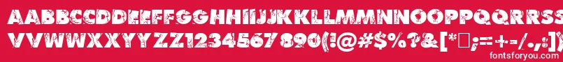BenKrush Font – White Fonts on Red Background