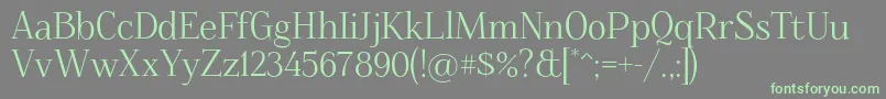 Foglihten068 Font – Green Fonts on Gray Background