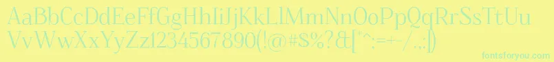 Foglihten068 Font – Green Fonts on Yellow Background