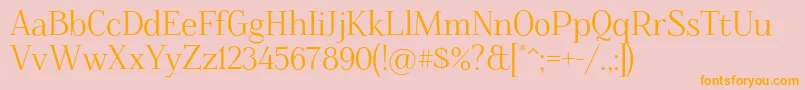 Foglihten068 Font – Orange Fonts on Pink Background