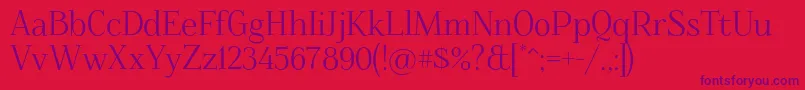 Foglihten068 Font – Purple Fonts on Red Background
