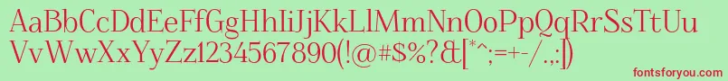 Foglihten068 Font – Red Fonts on Green Background