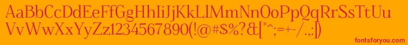 Foglihten068 Font – Red Fonts on Orange Background