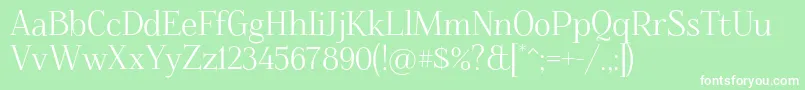 Foglihten068 Font – White Fonts on Green Background