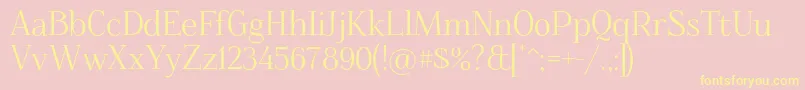 Foglihten068 Font – Yellow Fonts on Pink Background