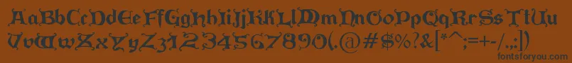 フォントPressGutenberg – 黒い文字が茶色の背景にあります