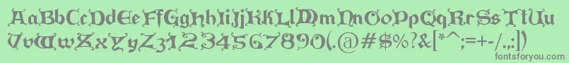 フォントPressGutenberg – 緑の背景に灰色の文字