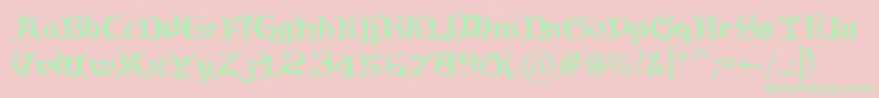 PressGutenberg Font – Green Fonts on Pink Background