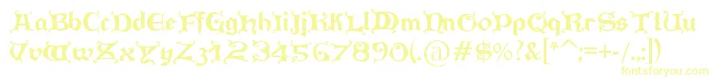 Шрифт PressGutenberg – жёлтые шрифты