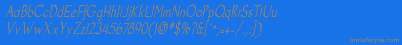 Шрифт GoodfishItalic – серые шрифты на синем фоне