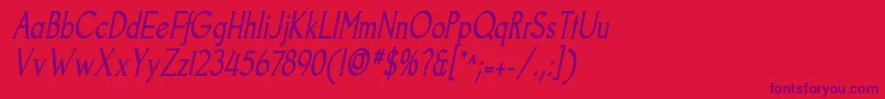 GoodfishItalic Font – Purple Fonts on Red Background