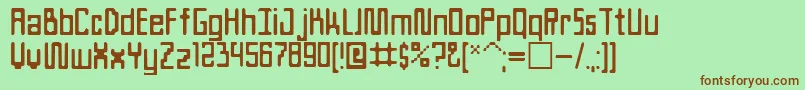 Ateam Font – Brown Fonts on Green Background