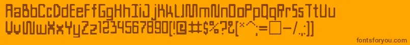 フォントAteam – オレンジの背景に茶色のフォント