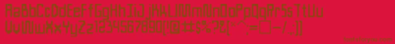 Fonte Ateam – fontes marrons em um fundo vermelho
