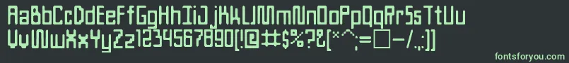 フォントAteam – 黒い背景に緑の文字