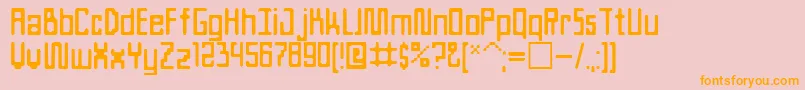 Ateam Font – Orange Fonts on Pink Background
