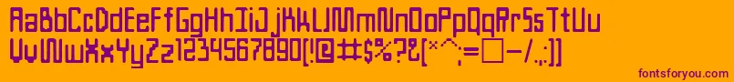 Ateam Font – Purple Fonts on Orange Background