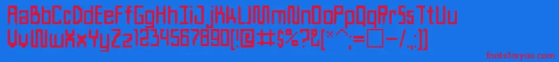 Ateam-fontti – punaiset fontit sinisellä taustalla