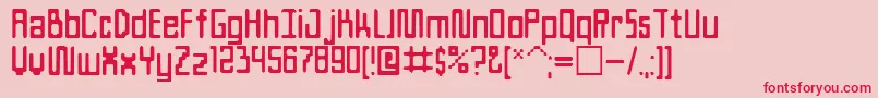 Ateam Font – Red Fonts on Pink Background