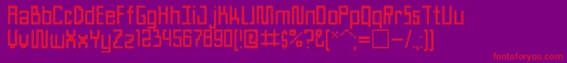 Ateam Font – Red Fonts on Purple Background