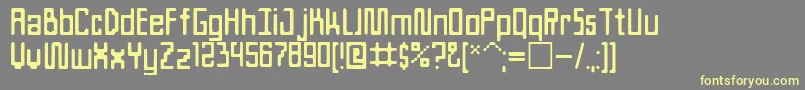 Ateam Font – Yellow Fonts on Gray Background