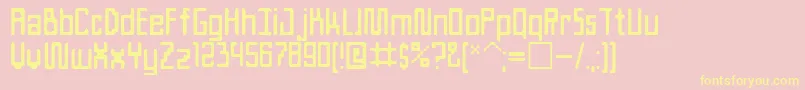 Ateam Font – Yellow Fonts on Pink Background