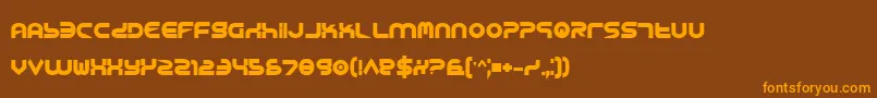 Yukonb Font – Orange Fonts on Brown Background