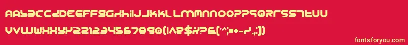 Yukonb Font – Yellow Fonts on Red Background