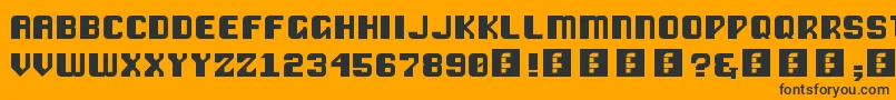 VipondChubby Font – Black Fonts on Orange Background