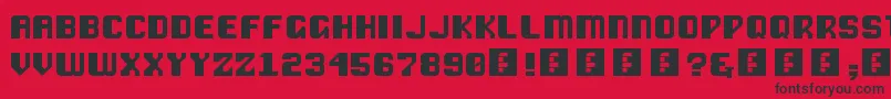 Подробнее о шрифте VipondChubby Шрифт VipondChubby – чёрные шрифты на красном фоне